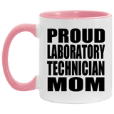 Proud Laboratory Technician Mom - 11oz Accent Mug Pink