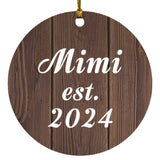 Mimi Established EST. 2024 - Circle Ornament D