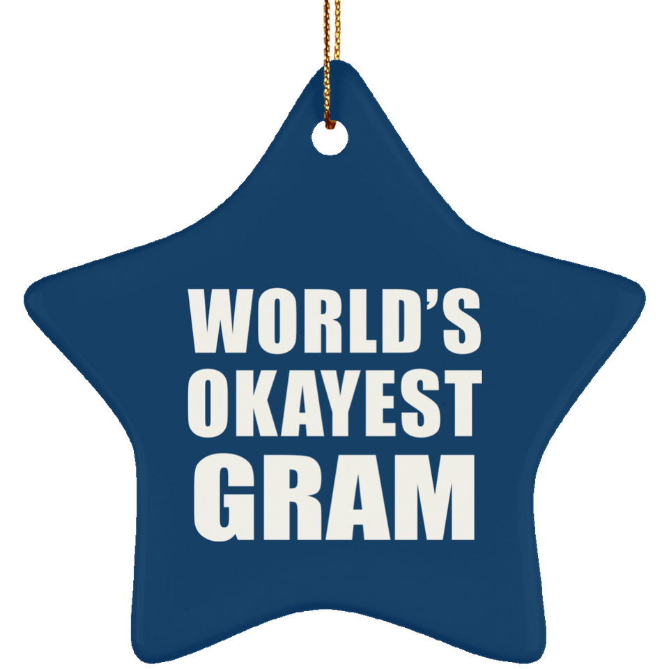 World's Okayest Gram - Star Ornament