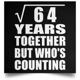 8th Anniversary Square Root of 64 Years Who's Counting - Poster Square
