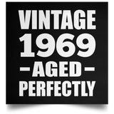 55th Birthday Vintage 1969 Aged Perfectly - Poster Square