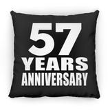 57th Anniversary 57 Years - Throw Pillow Black