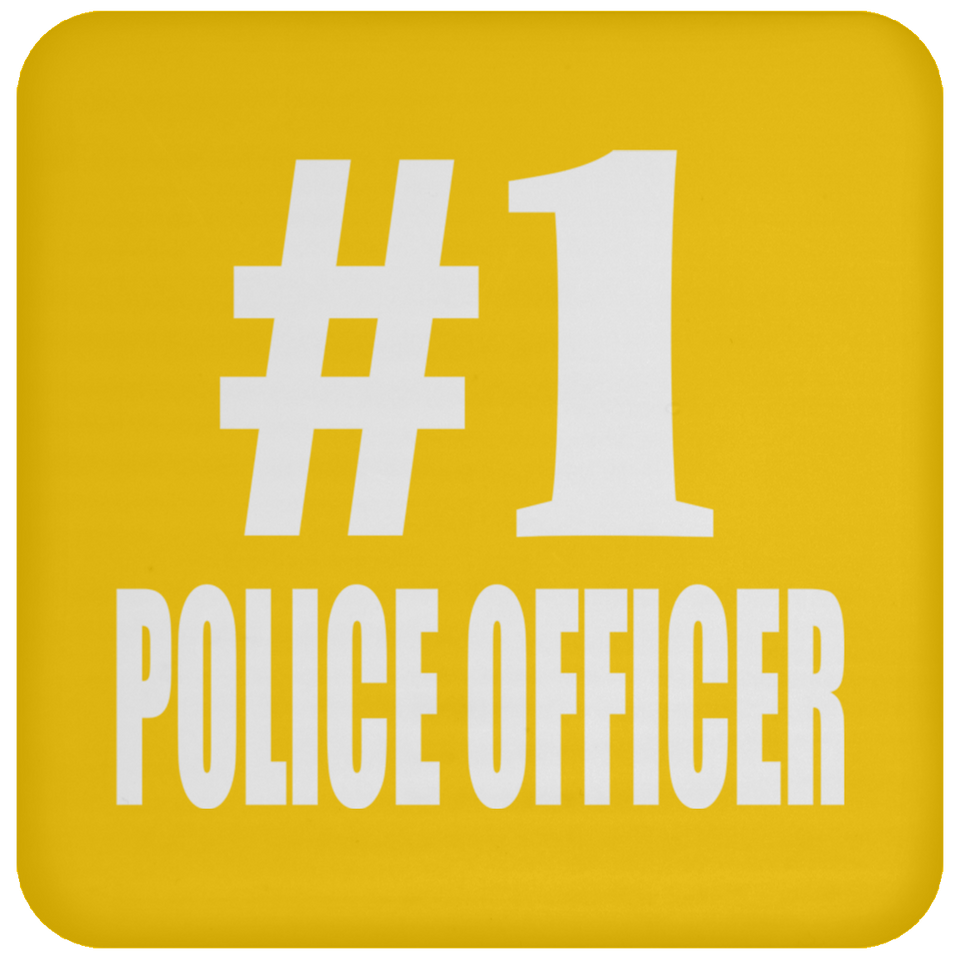 Number One #1 Police Officer - Drink Coaster