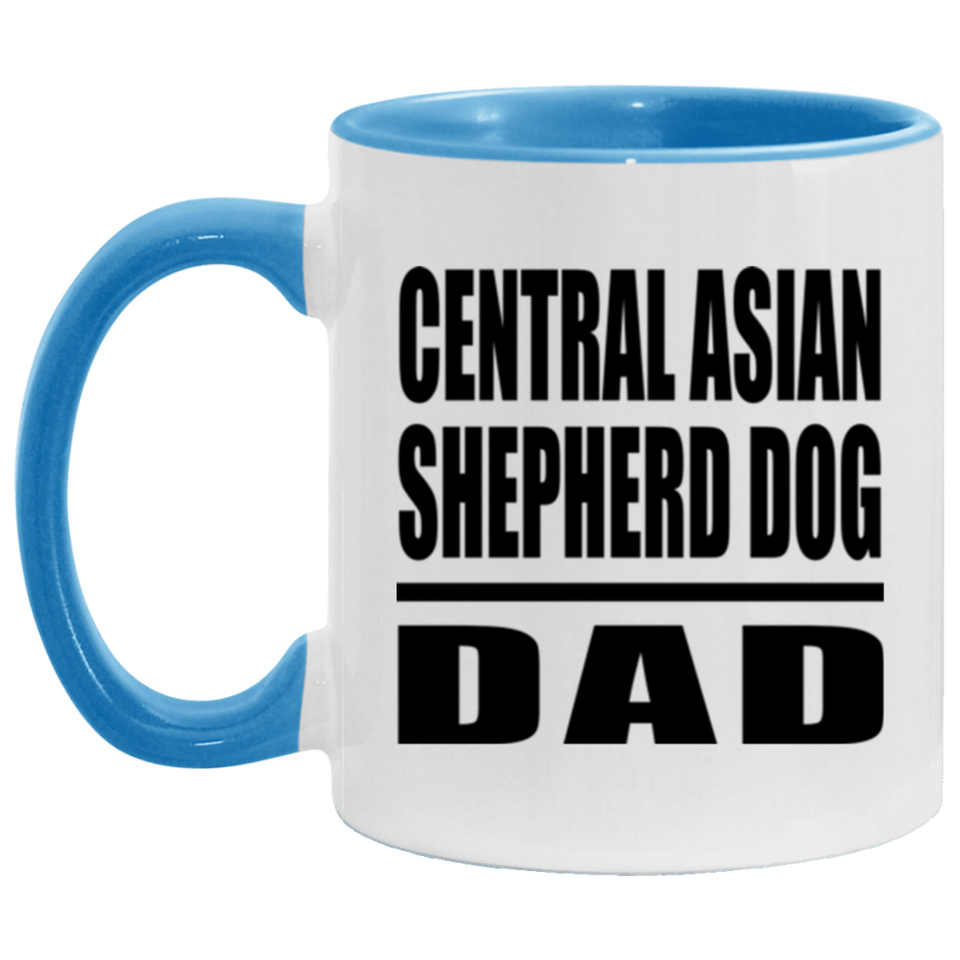 Central Asian Shepherd Dog Dad - 11oz Accent Mug Blue
