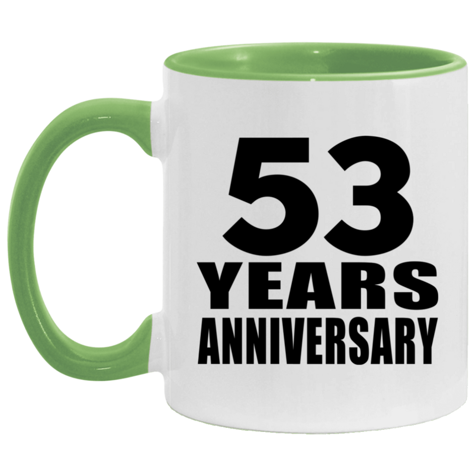 53rd Anniversary 53 Years - 11oz Accent Mug Green
