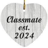 Classmate Established Est. 2024 - Heart Ornament F