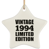 30th Birthday Vintage 1994 Limited Edition - Star Ornament