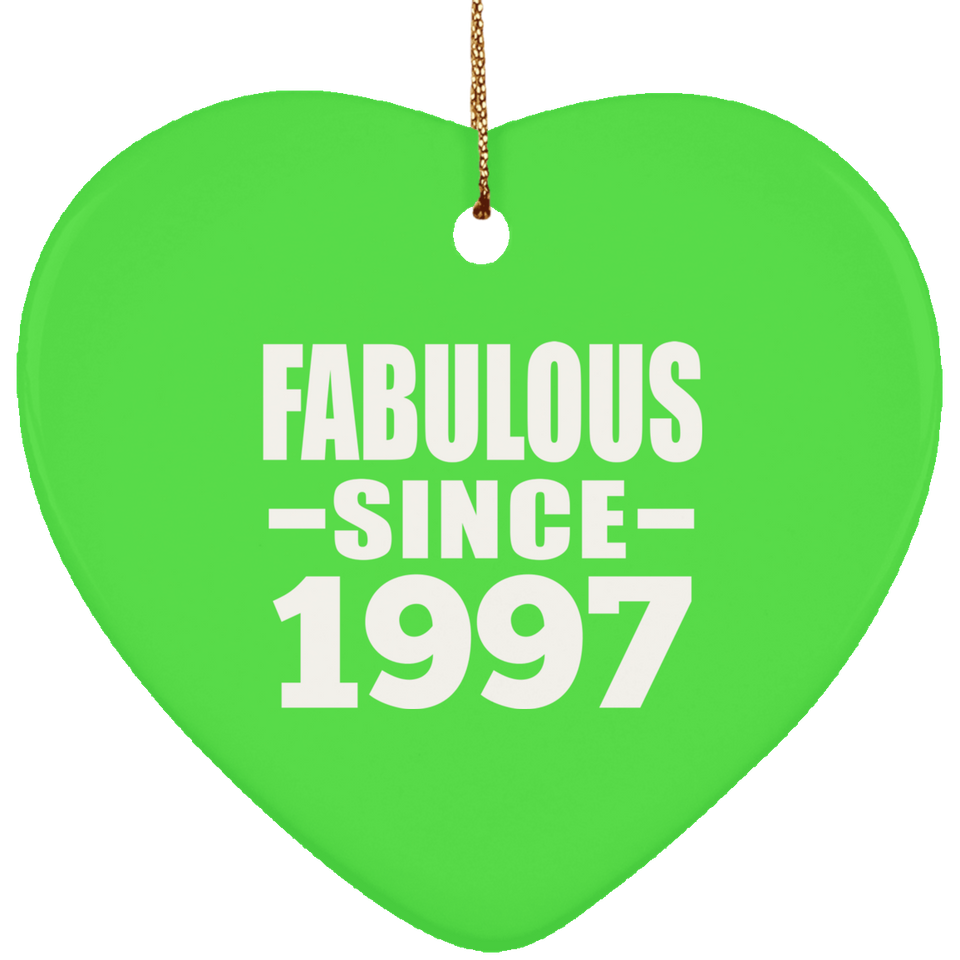 27th Birthday Fabulous Since 1997 - Heart Ornament