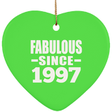 27th Birthday Fabulous Since 1997 - Heart Ornament