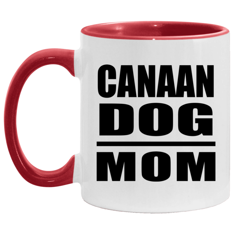 Canaan Dog Mom - 11oz Accent Mug Red