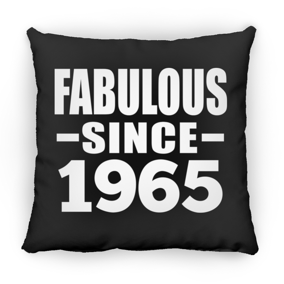 59th Birthday Fabulous Since 1965 - Throw Pillow Black