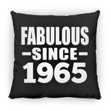59th Birthday Fabulous Since 1965 - Throw Pillow Black