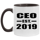 CEO Established EST. 2019 - 11oz Accent Mug Black