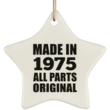49th Birthday Made in 1975 All Parts Original - Star Ornament