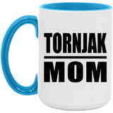 Tornjak Mom - 15oz Accent Mug Blue
