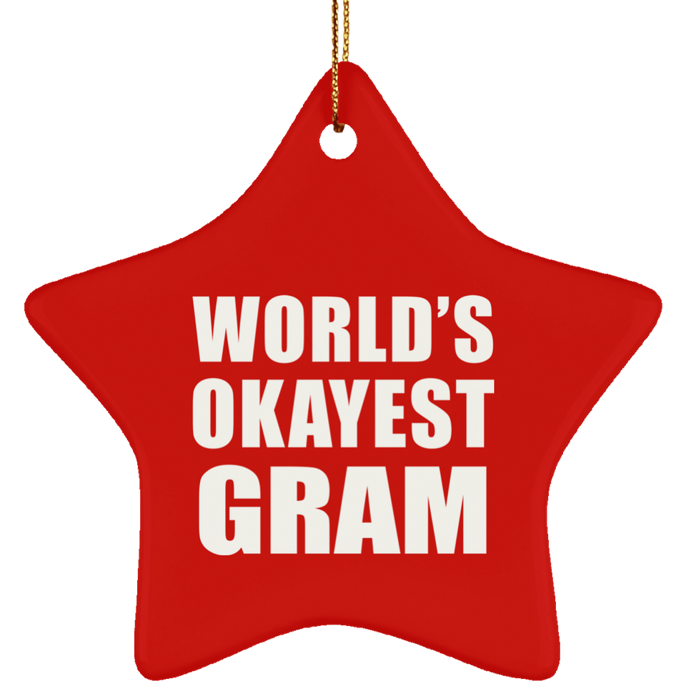 World's Okayest Gram - Star Ornament