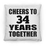 34th Anniversary Cheers To 34 Years Together - Throw Pillow