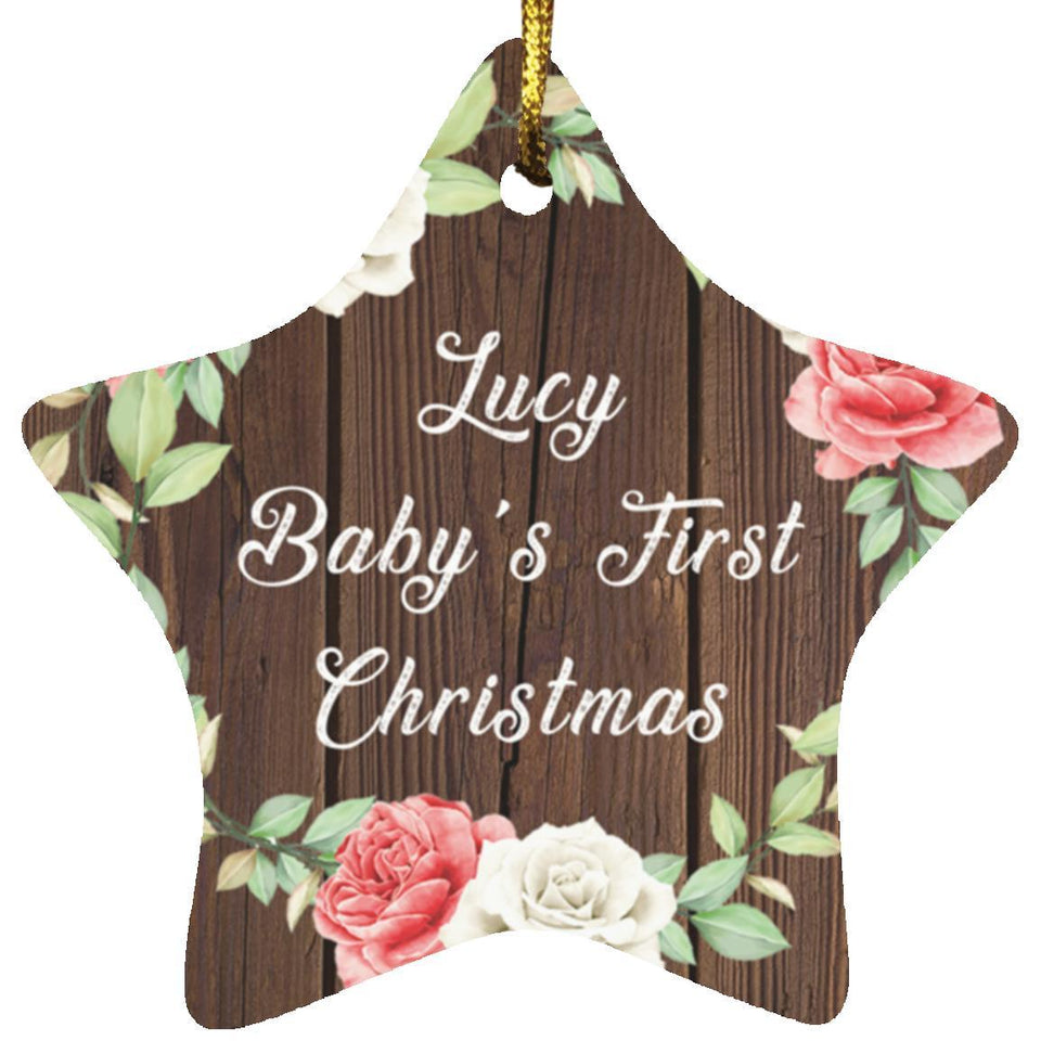 Lucy Baby's First Christmas - Star Ornament A