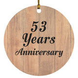 53rd Anniversary 53 Years Anniversary - Circle Ornament C