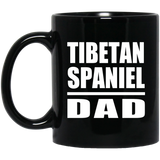 Tibetan Spaniel Dad - 11oz Coffee Mug Black