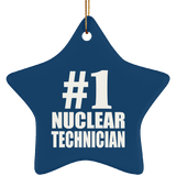 Number One #1 Nuclear Technician - Star Ornament