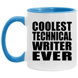 Coolest Technical Writer Ever - 11oz Accent Mug Blue