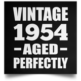 70th Birthday Vintage 1954 Aged Perfectly - Poster Square