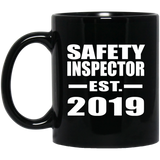 Safety Inspector Established EST. 2019 - 11oz Coffee Mug Black