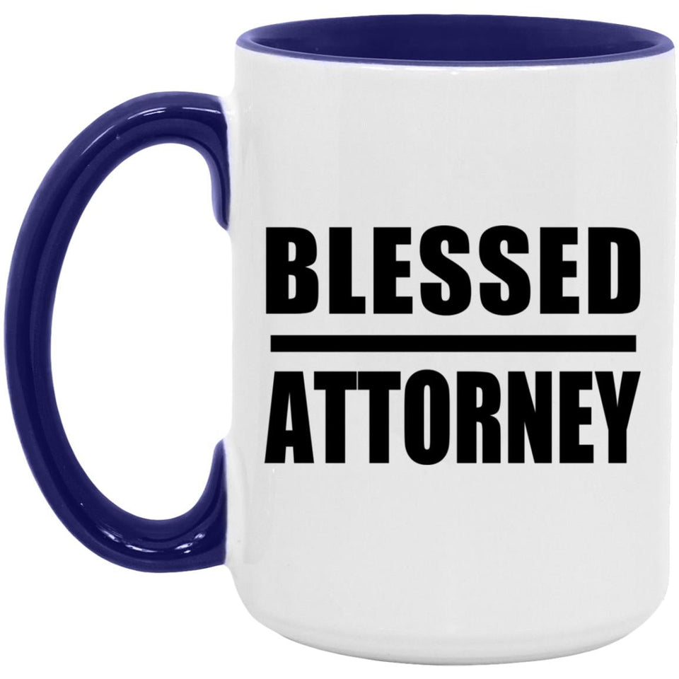 Blessed Attorney - 15oz Accent Mug Purple