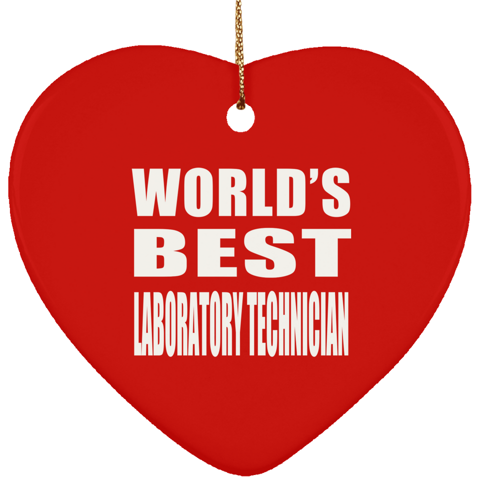 World's Best Laboratory Technician - Heart Ornament