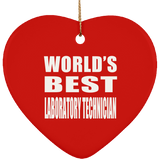 World's Best Laboratory Technician - Heart Ornament