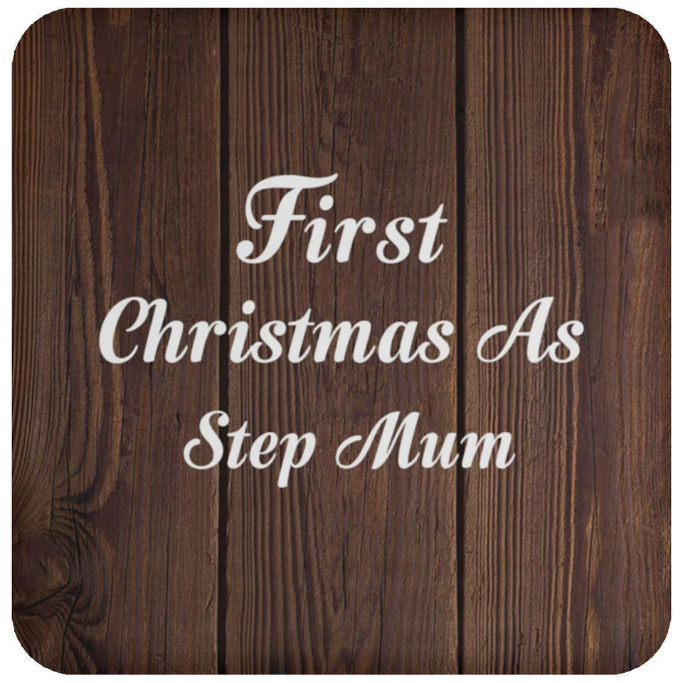 First Christmas As Step Mum - Drink Coaster D
