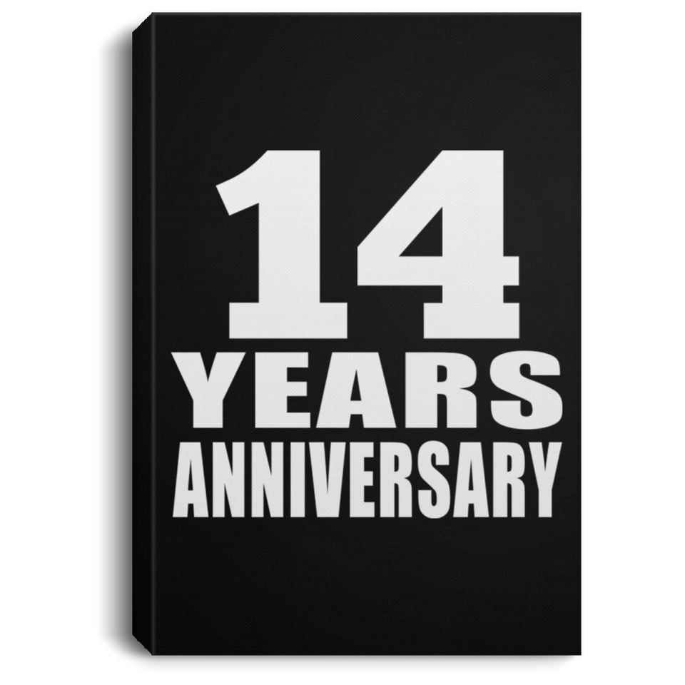 14th Anniversary 14 Years Anniversary - Canvas Portrait