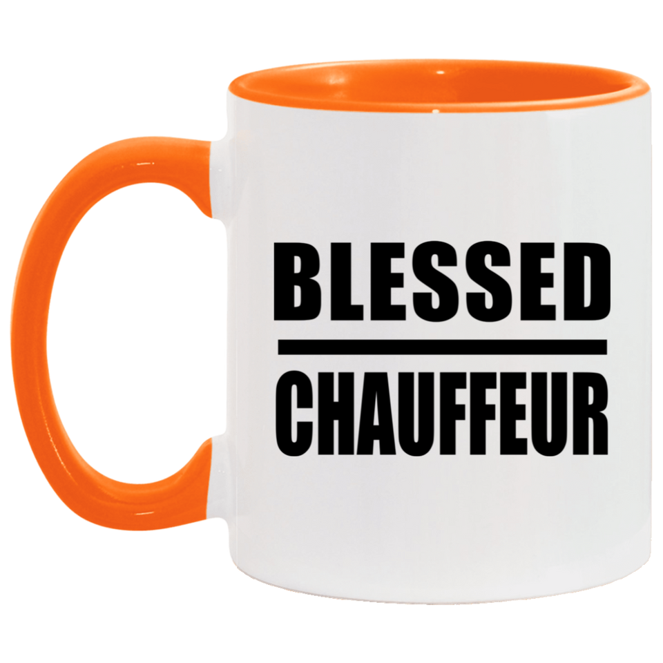 Blessed Chauffeur - 11oz Accent Mug Orange
