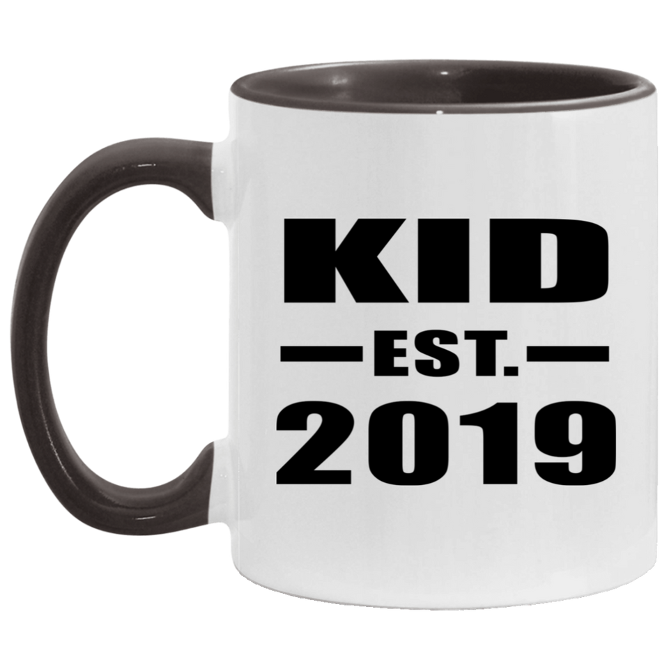 Kid Established EST. 2019 - 11oz Accent Mug Black