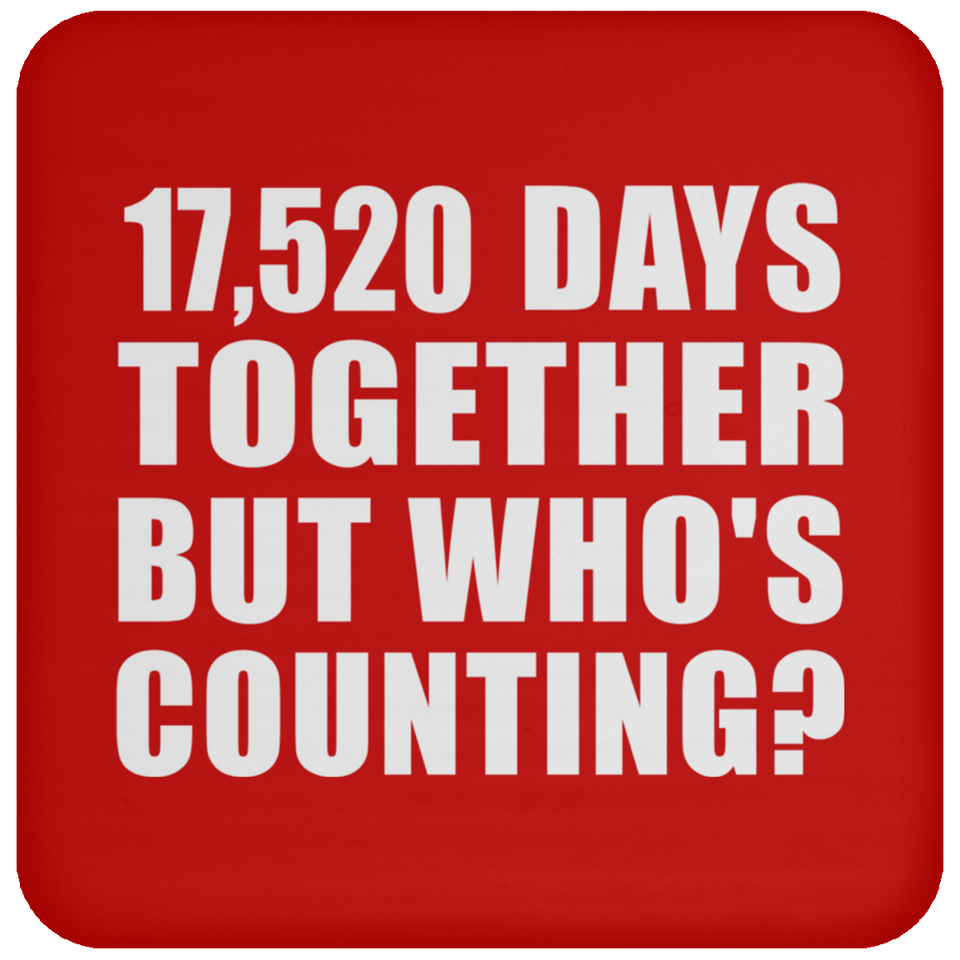 48th Anniversary 17,520 Days Together But Who's Counting - Drink Coaster