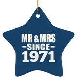 53rd Anniversary Mr & Mrs Since 1971 - Star Ornament