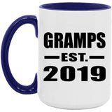 Gramps Established EST. 2019 - 15oz Accent Mug Purple