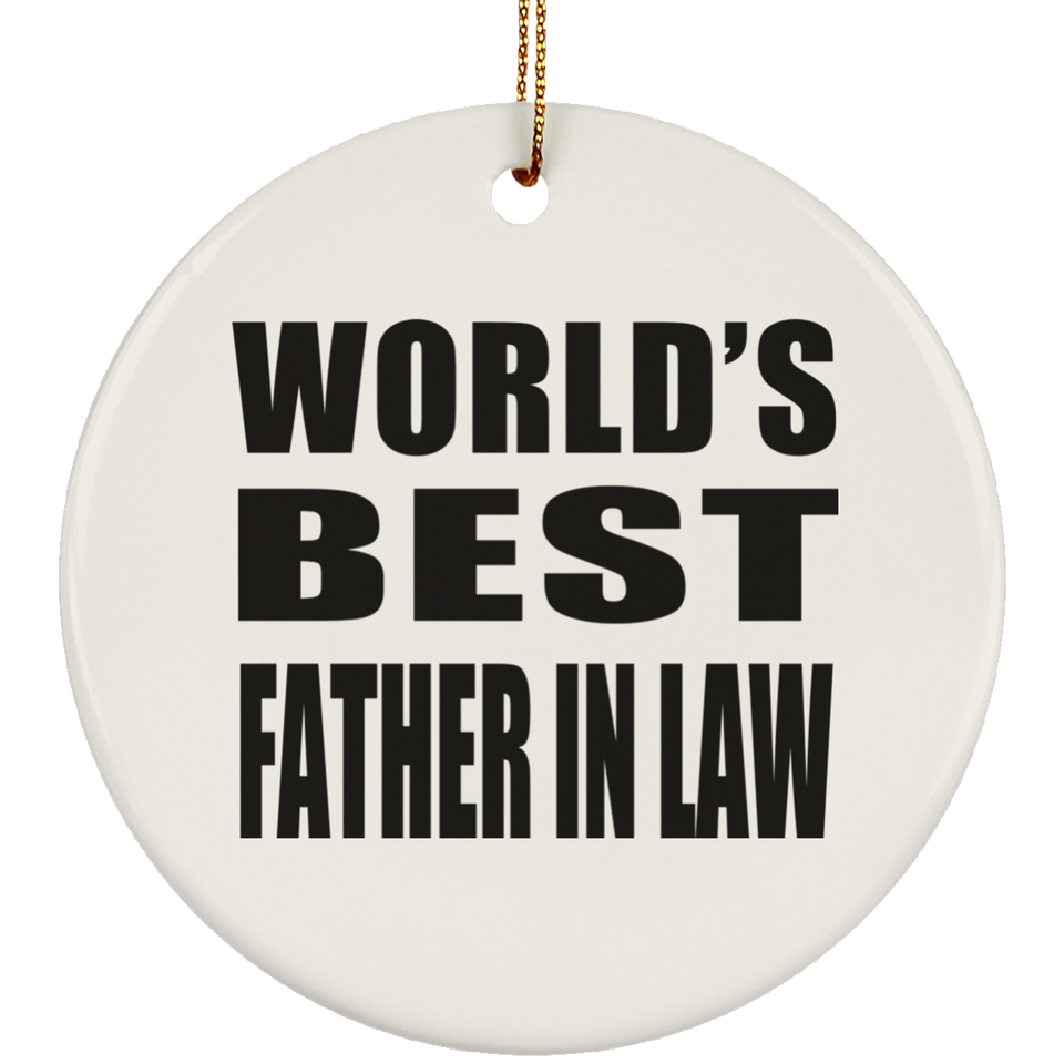 World's Best Father In Law - Circle Ornament