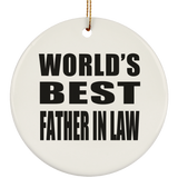 World's Best Father In Law - Circle Ornament