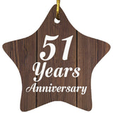 51st Anniversary 51 Years Anniversary - Star Ornament D