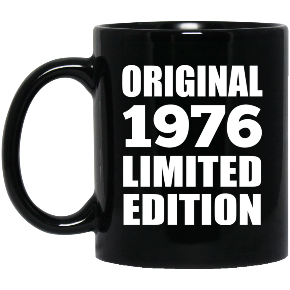 48th Birthday Original 1976 Limited Edition - 11oz Coffee Mug Black