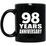 98th Anniversary 98 Years - 11 Oz Coffee Mug Black