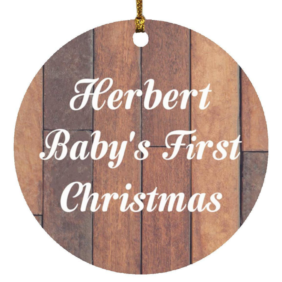 Herbert Baby's First Christmas - Circle Ornament E