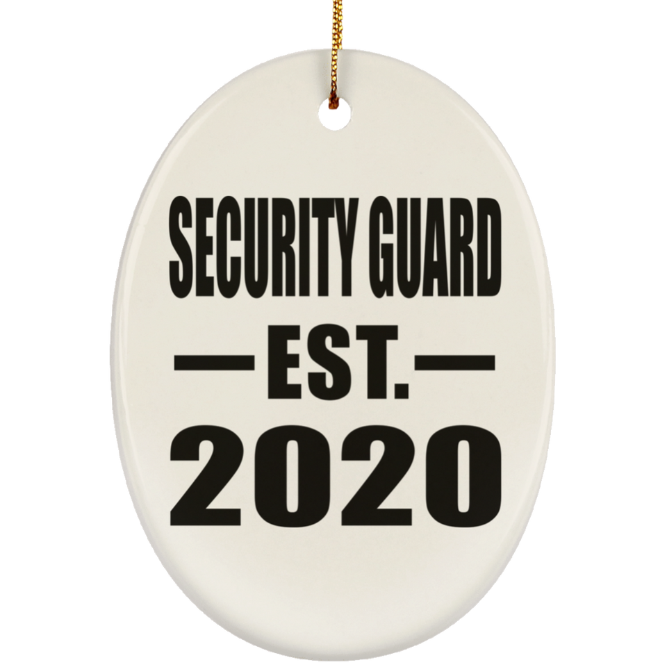 Security Guard Established EST. 2020 - Oval Ornament