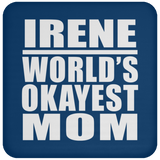 Irene World's Okayest Mom - Drink Coaster