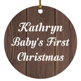 Kathryn Baby's First Christmas - Circle Ornament D