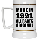 33rd Birthday Made in 1991 All Parts Original - Beer Stein