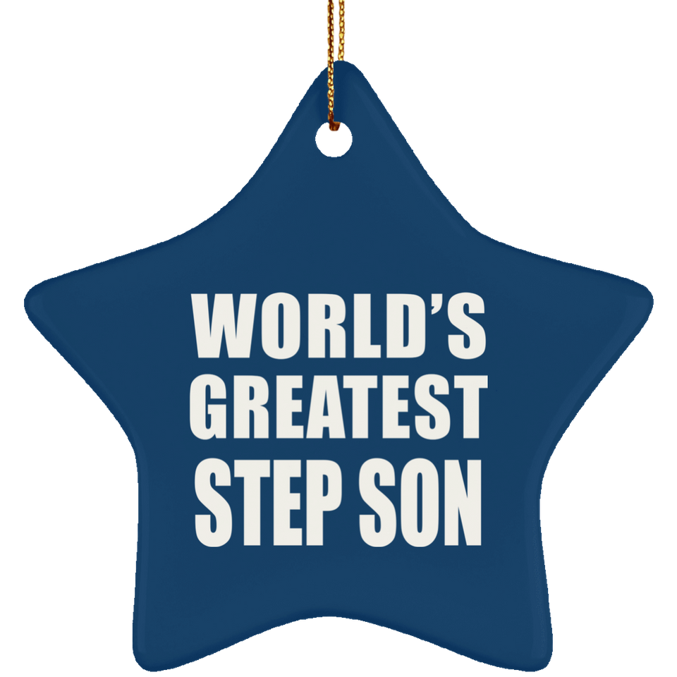 World's Greatest Step Son - Star Ornament