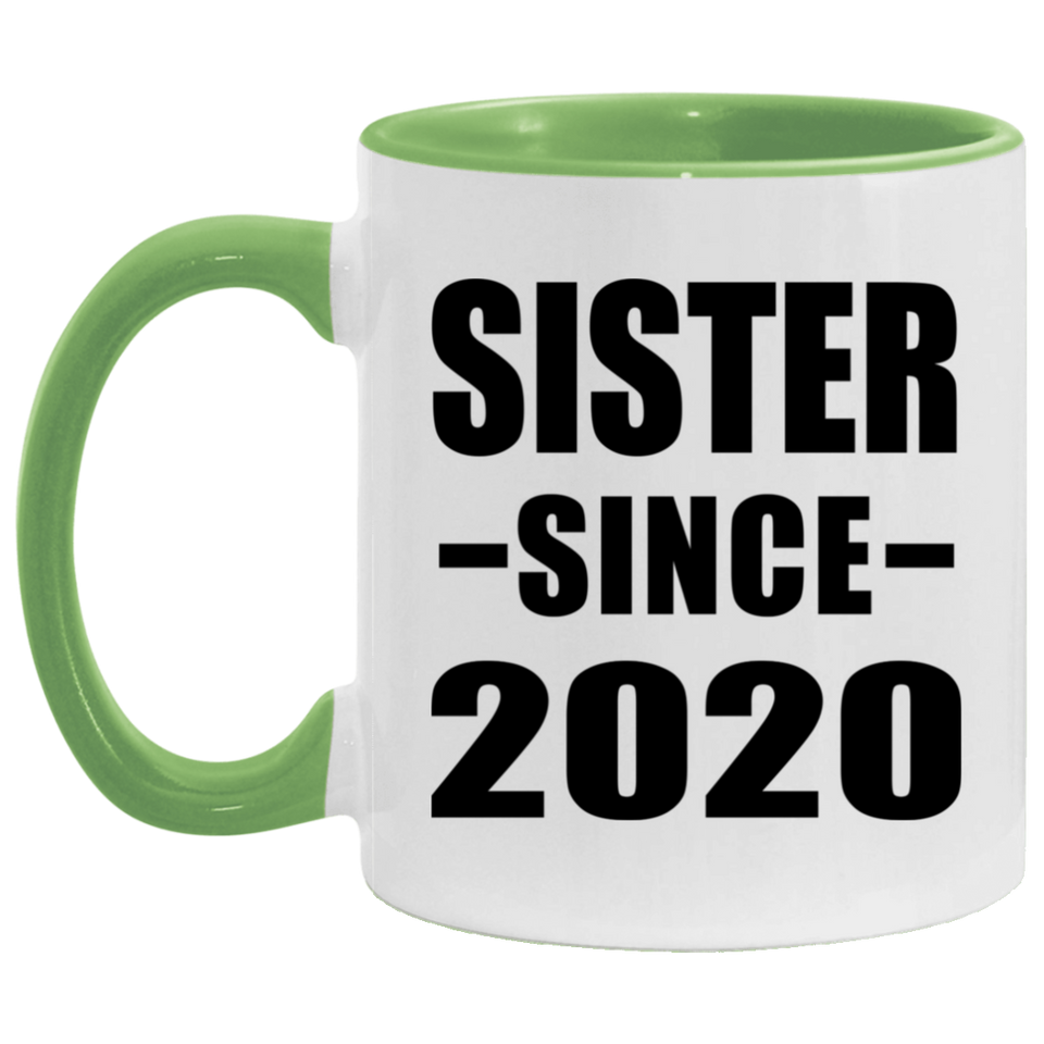 Sister Since 2020 - 11oz Accent Mug Green